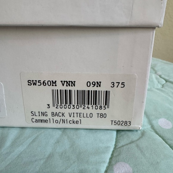 VINTAGE Versace Black Sling back Heels Womens size 37 1/2 - Picture 13 of 16